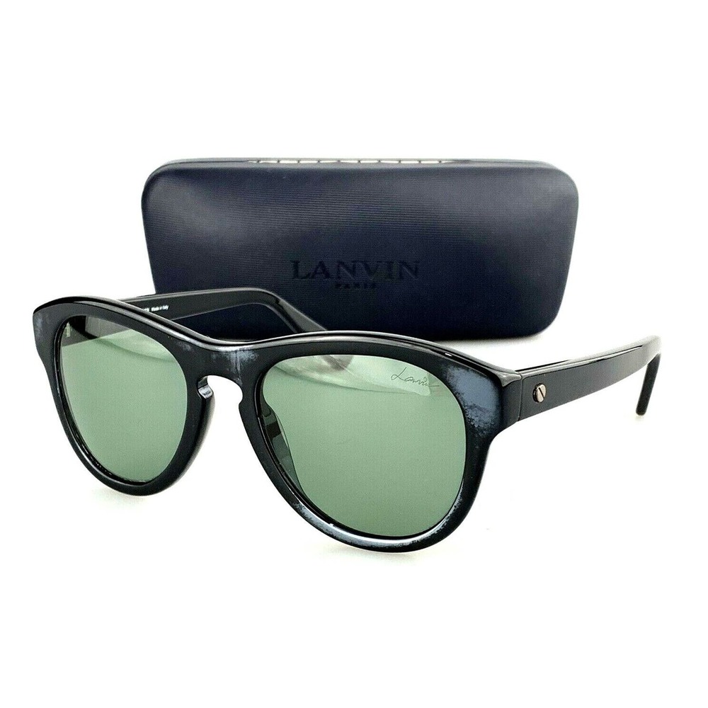 Lanvin Sunglasses SLN 589 col. 0Z01 Black Square Keyhole + Case Italy